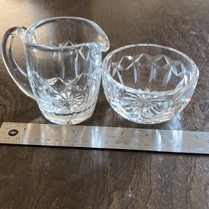 Waterford cream and sugar set. It is an older pattern. Original price unknown
